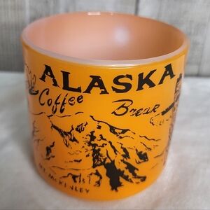 ❤️ Alaska Coffee Break Mug. Federal Milk Glass Coffee Cup.